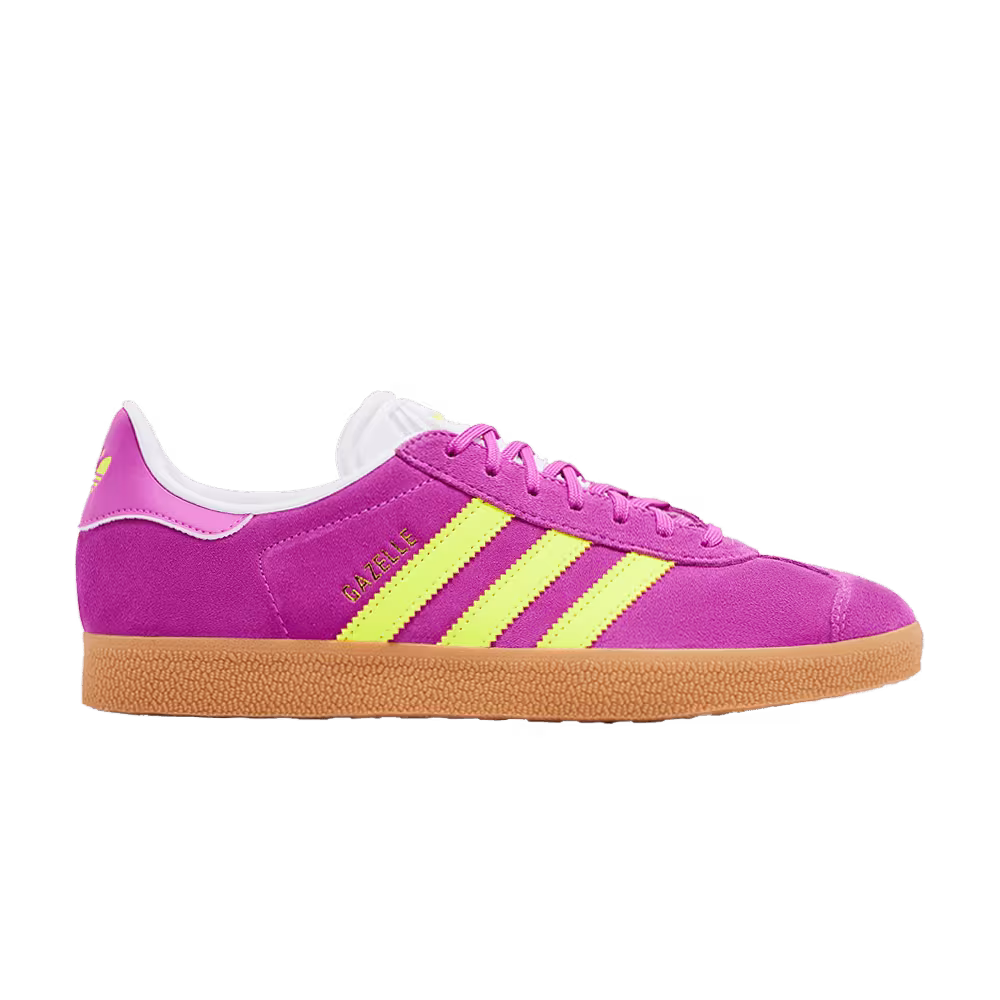 adidas Women's Gazelle Purple Burst Solar Yellow