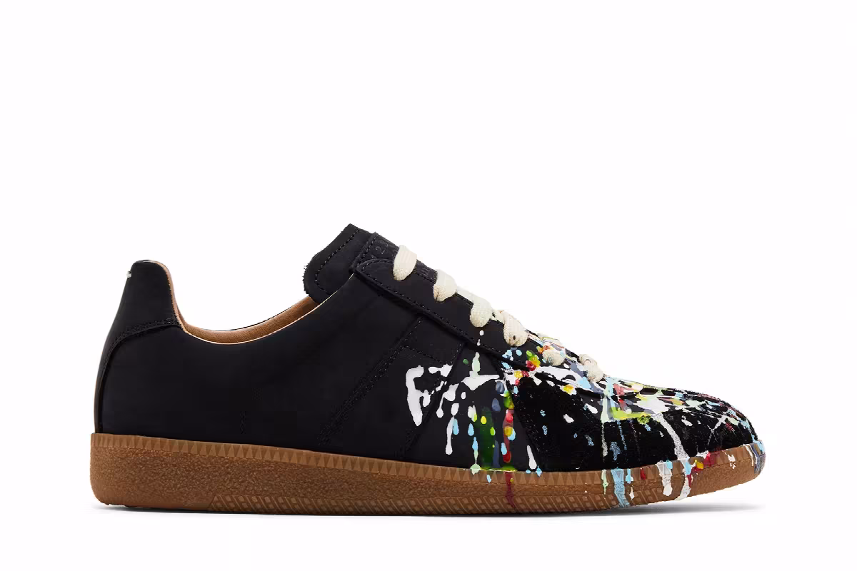 Maison Margiela Women's Replica Low Paint Splatter - Black Pollock, view 2