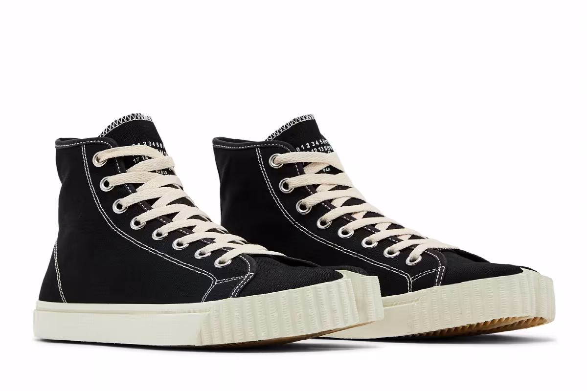 Maison Margiela Tabi High Black White, view 9