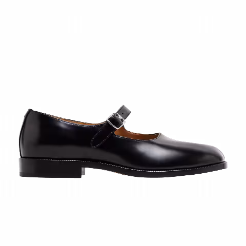 Maison Margiela Wmns Tabi Mary-Jane 'Black Polished Leather'