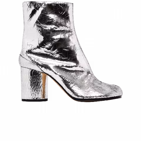 Maison Margiela Wmns Tabi Ankle Boot 'Cracked Metallic Silver'