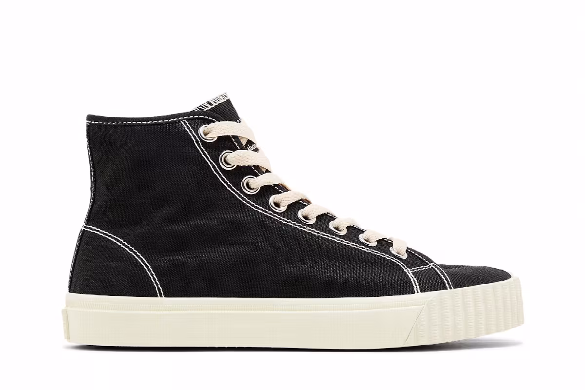 Maison Margiela Women's Tabi High Black White, view 2