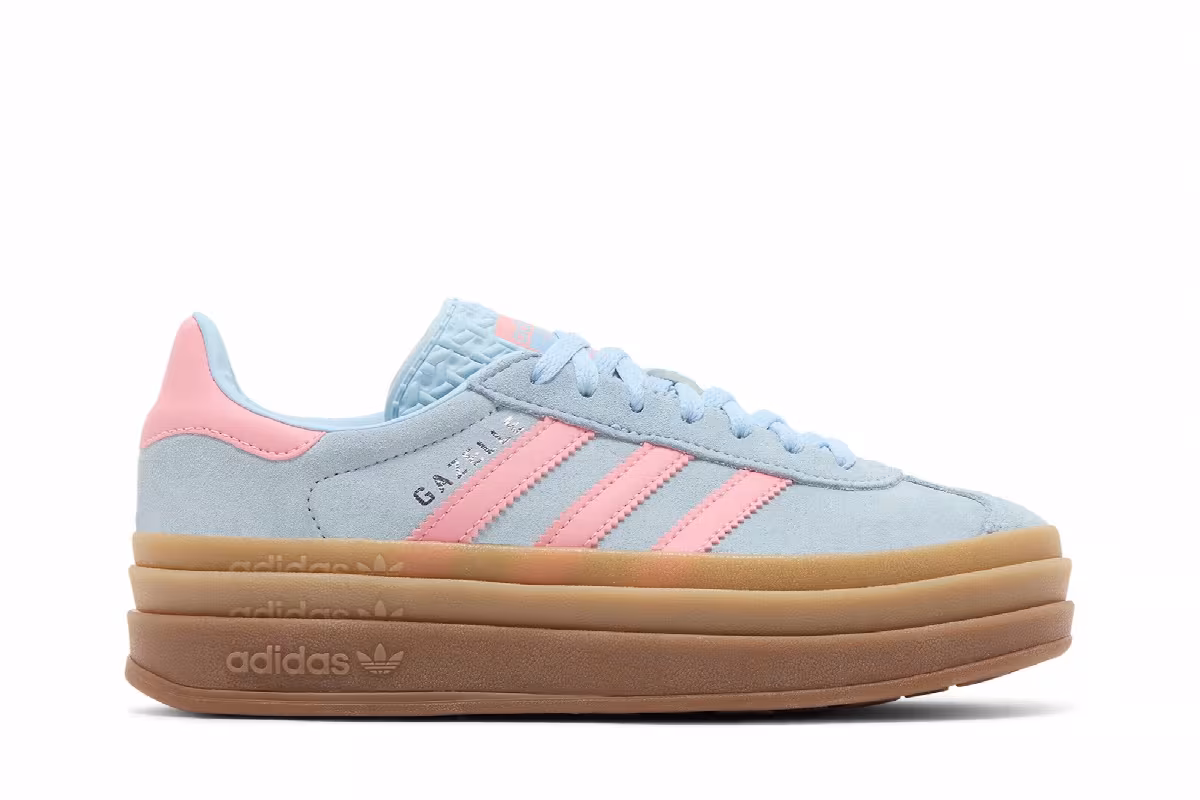 adidas Gazelle Bold J Clear Sky Semi Pink Spark, view 2
