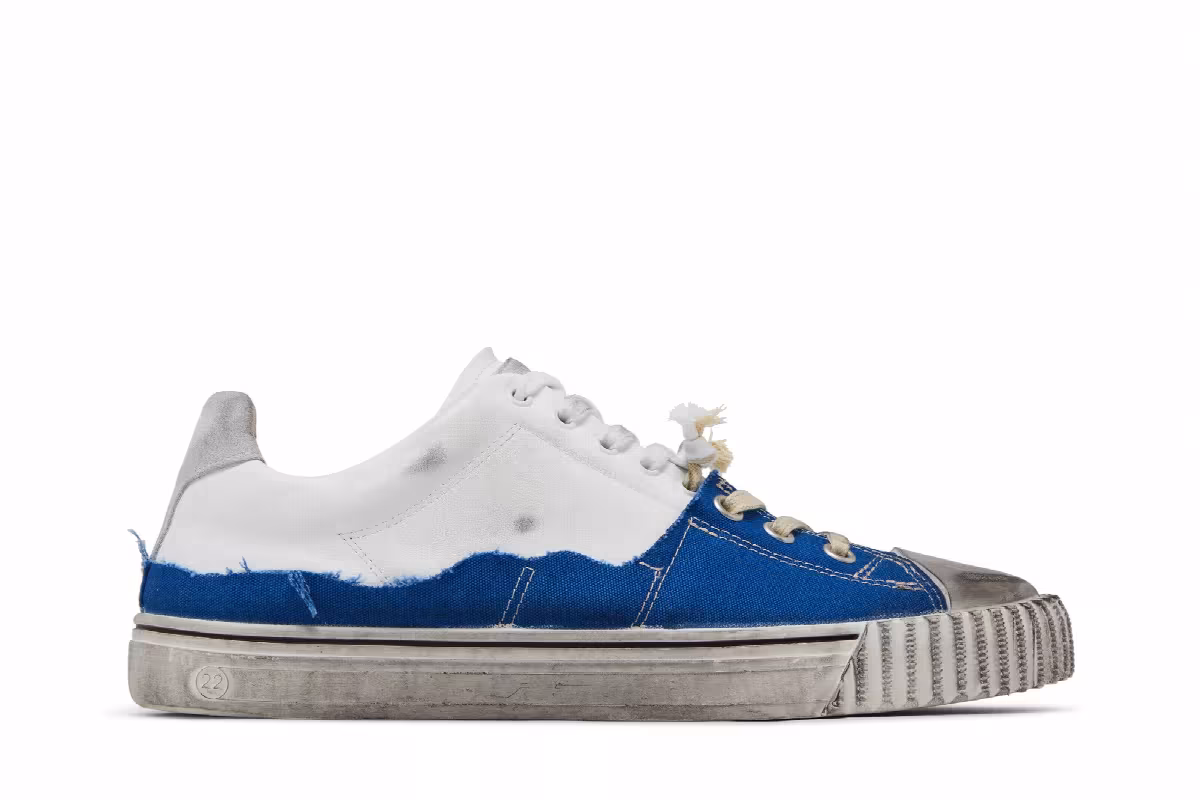 Maison Margiela New Evolution Sneaker White Blue, view 2