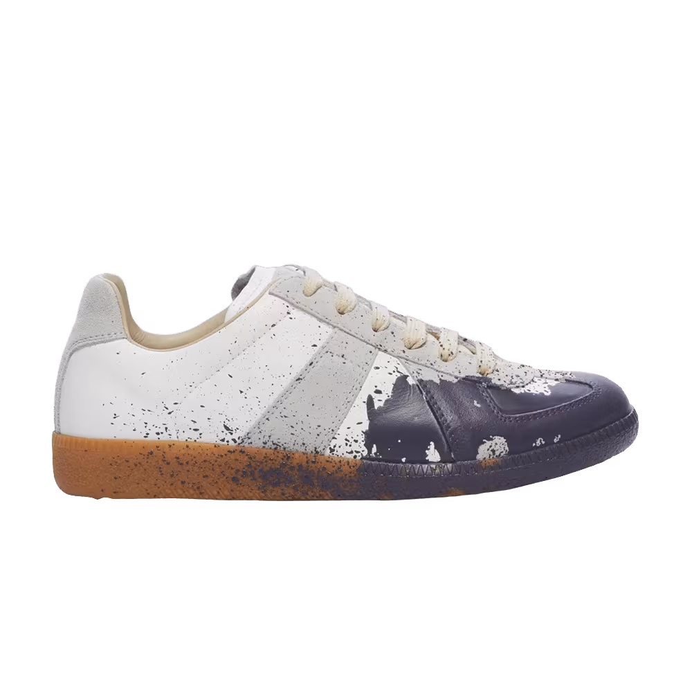 Maison Margiela Women's Replica Low Paint Splatter - White Pewter