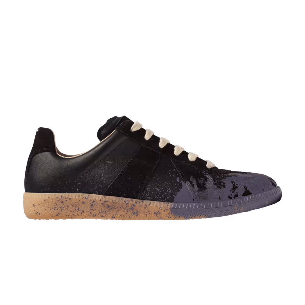 Maison Margiela Women's Replica Low Paint Splatter - Black Pewter