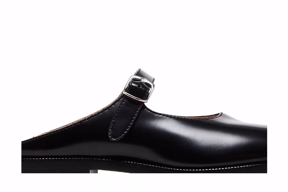 Maison Margiela Women's Tabi City Loafer Buckled Mule Black, view 3