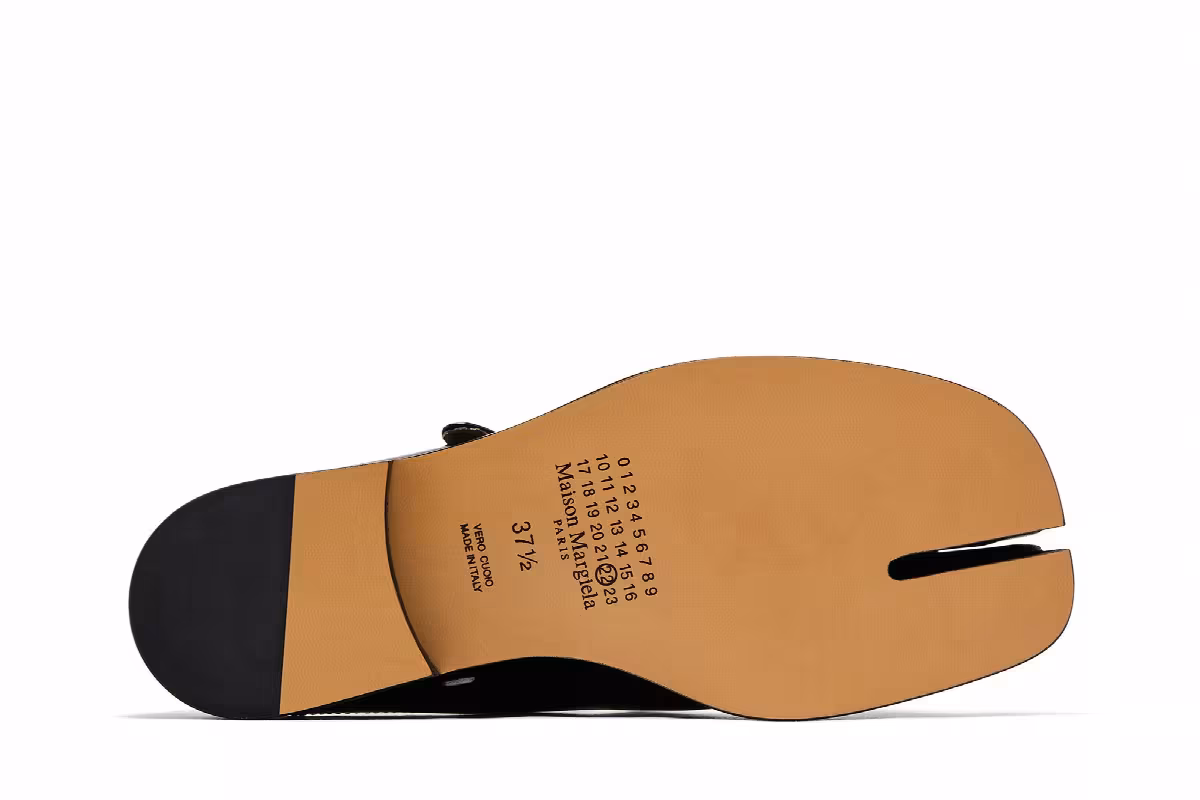 Maison Margiela Women's Tabi City Loafer Buckled Mule Black, view 5