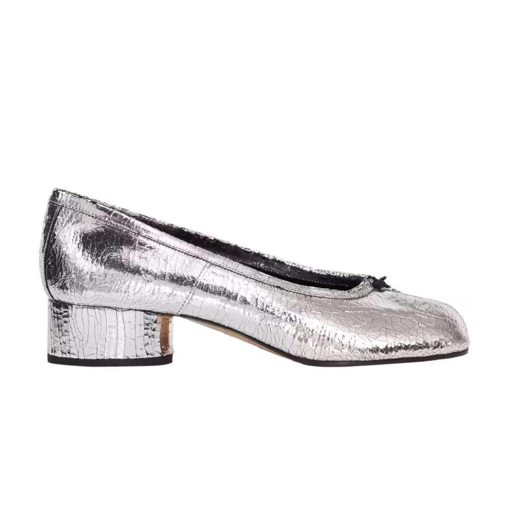 Maison Margiela Women's Tabi New Ballerina Broken Mirror - Silver