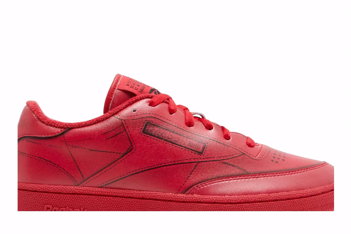 Reebok x Maison Margiela Club C Vector Red, view 3