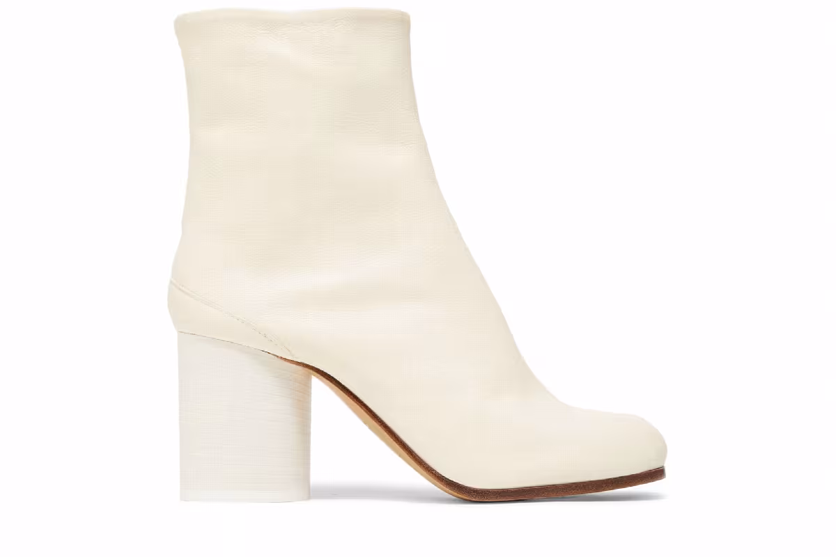 Maison Margiela Women's Tabi Ankle Boot White, view 2