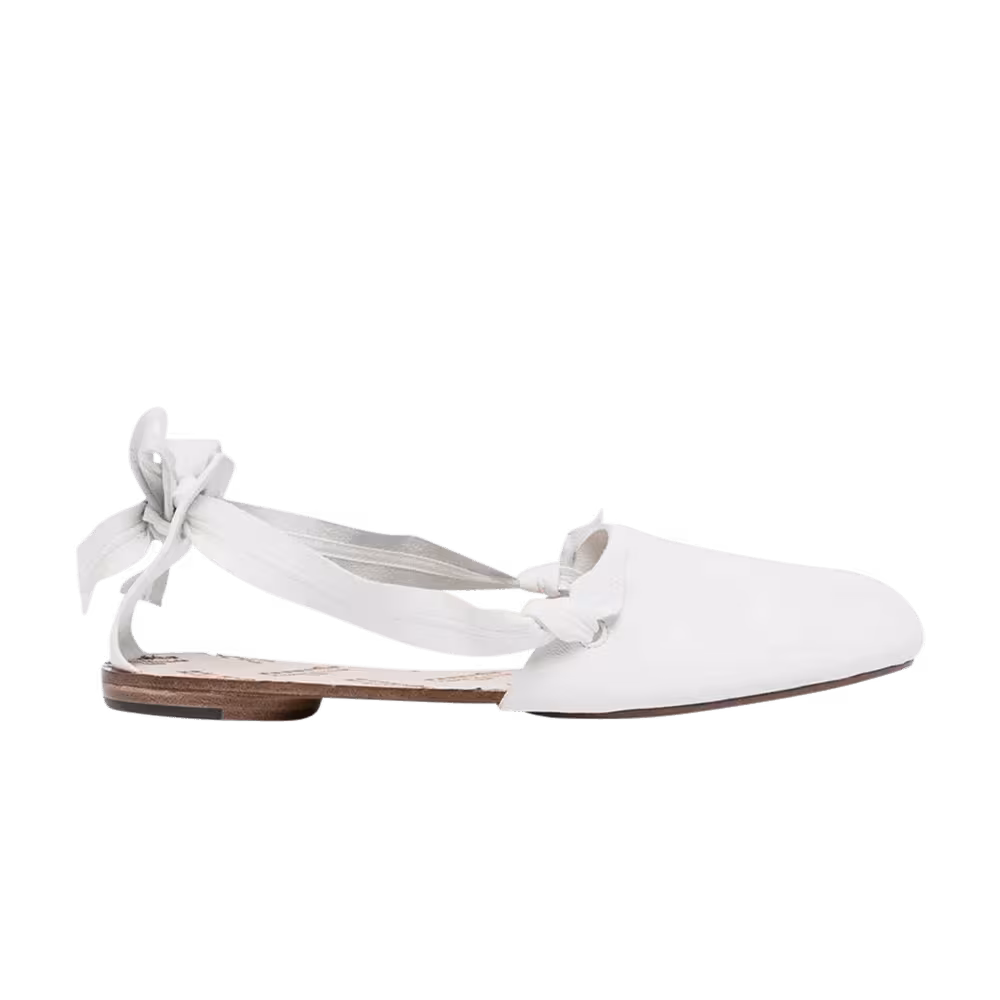Maison Margiela Women's Tabi Strapped Ballet Flat White