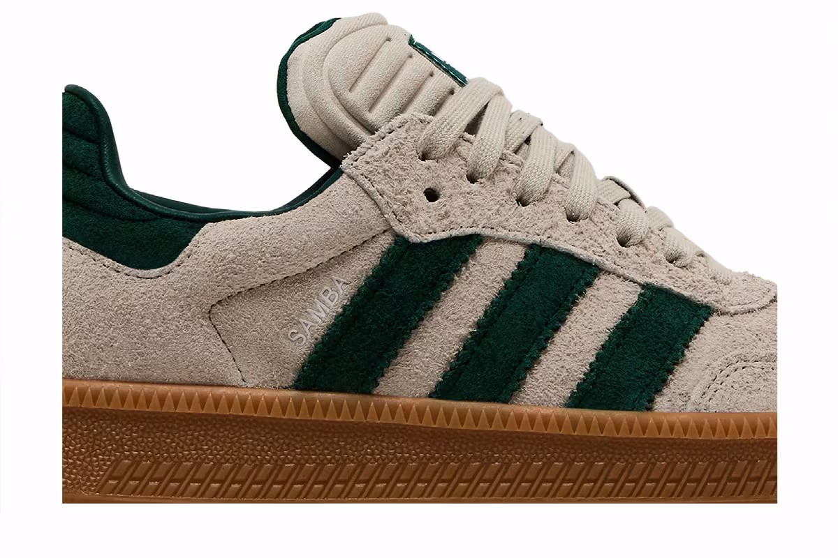 adidas Samba XLG Putty Grey Collegiate Green, view 3