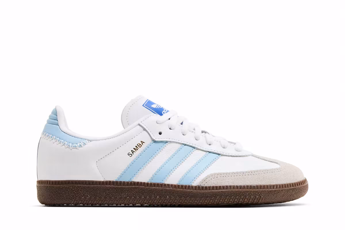 adidas Samba OG White Sky Blue, view 2
