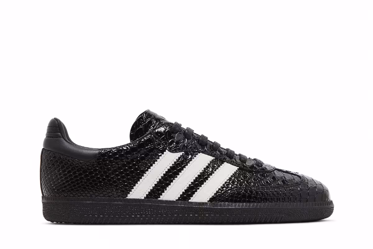 adidas Men's Samba OG Made in Italy Black Croc, view 2