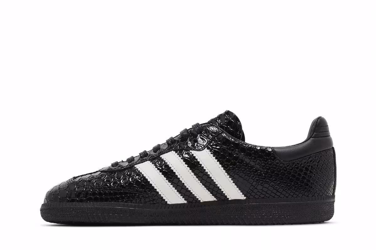 adidas Men's Samba OG Made in Italy Black Croc, view 4