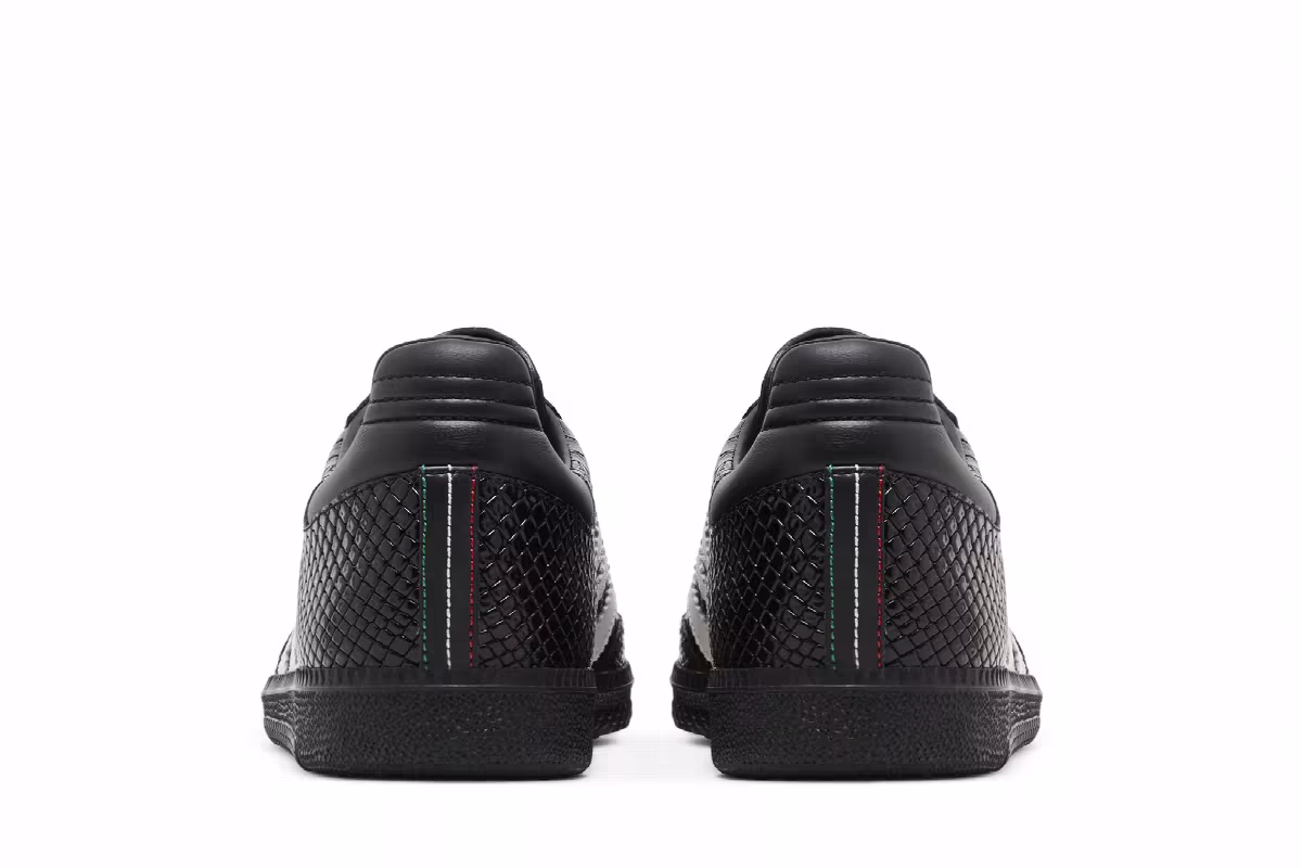 adidas Men's Samba OG Made in Italy Black Croc, view 7