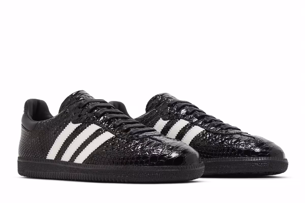 adidas Men's Samba OG Made in Italy Black Croc, view 9