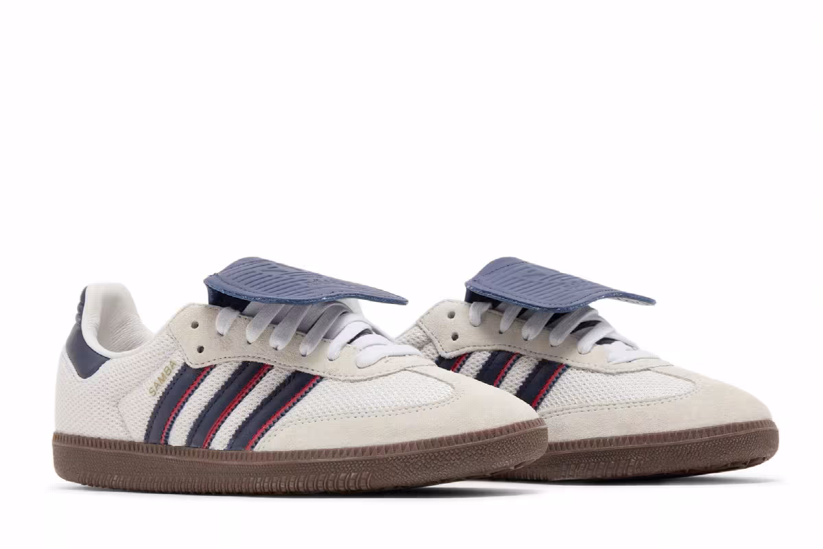 adidas Samba LT Crystal White Dark Blue, view 9