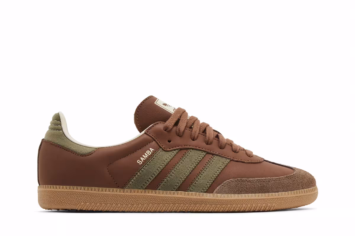 adidas Samba OG Brown Olive Strata, view 2