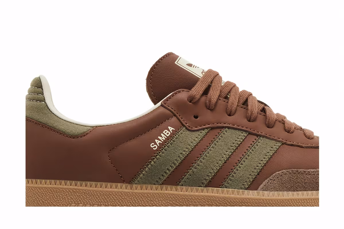 adidas Samba OG Brown Olive Strata, view 3