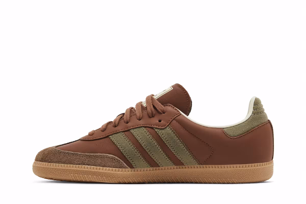 adidas Samba OG Brown Olive Strata, view 4