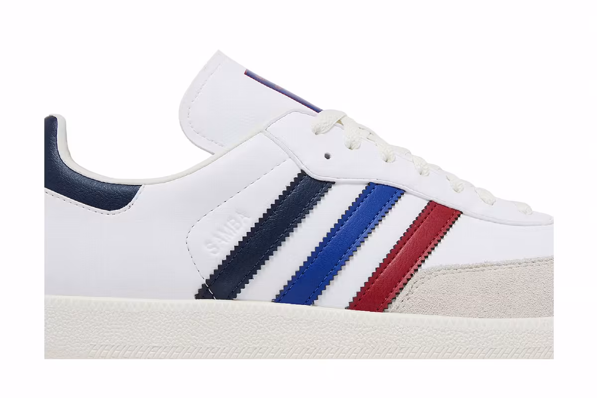 Kith x adidas Samba Spikeless Golf Red Blue Navy, view 3