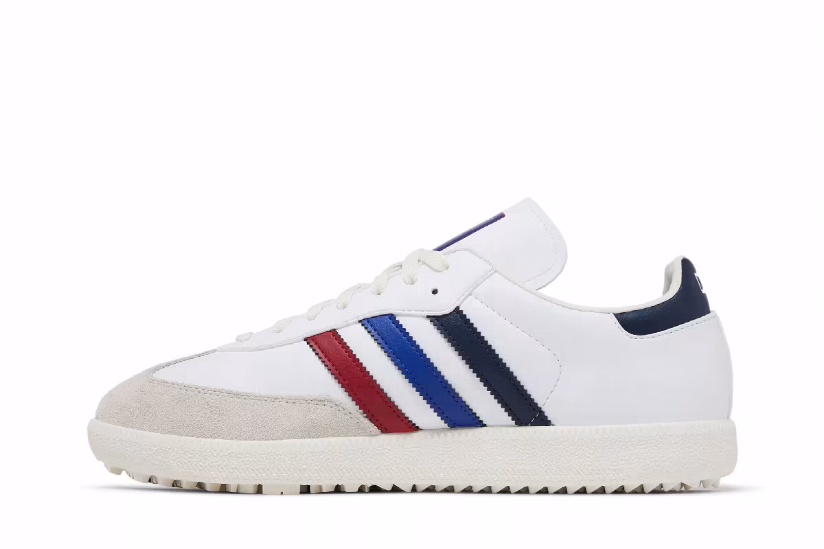 Kith x adidas Samba Spikeless Golf Red Blue Navy, view 4