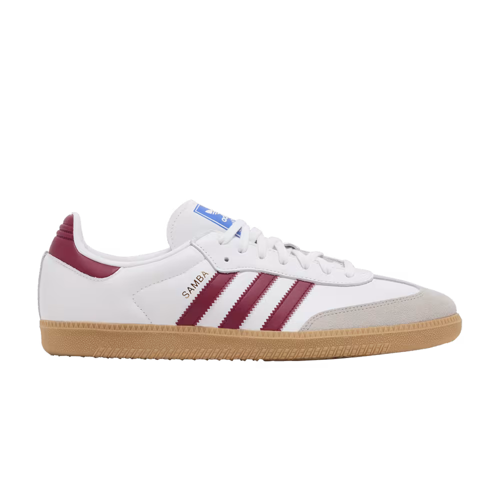 adidas Men's Samba OG White Burgundy Gum