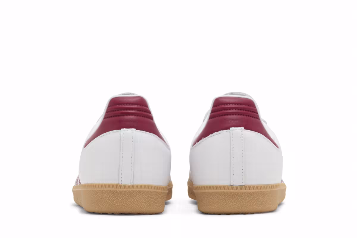 adidas Men's Samba OG White Burgundy Gum, view 7