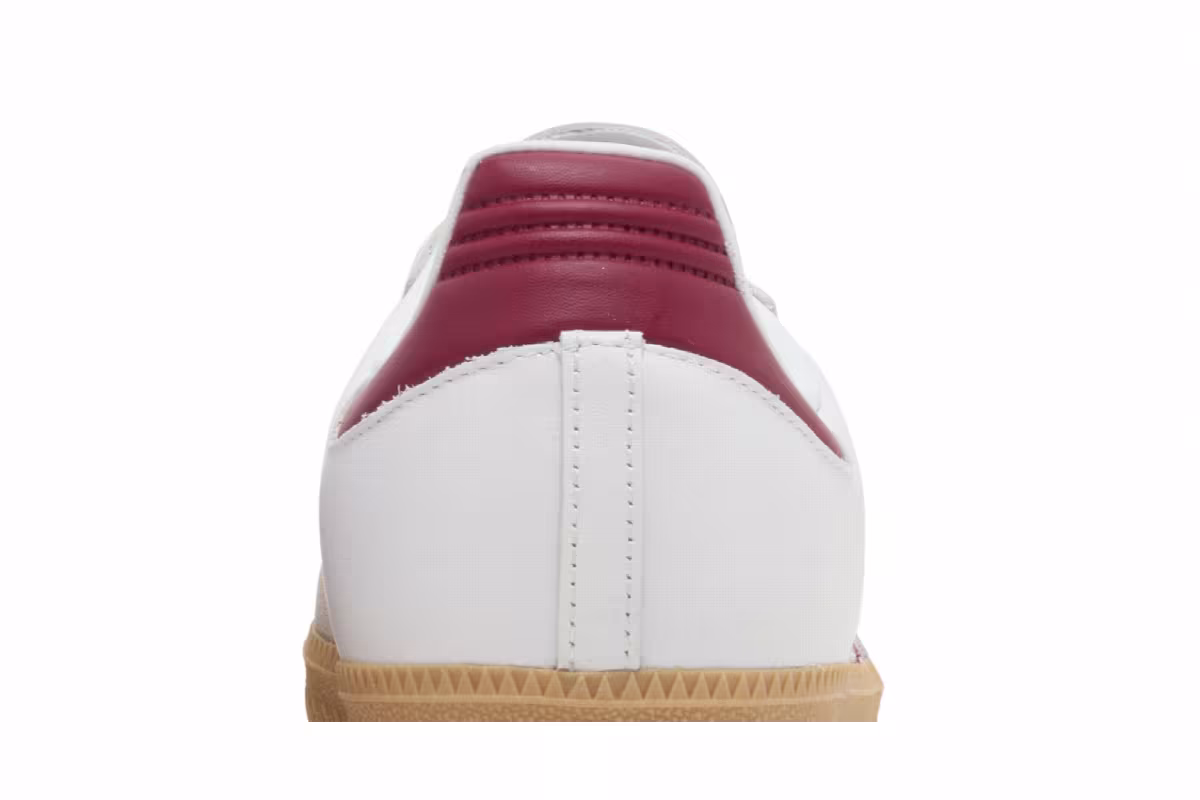 adidas Men's Samba OG White Burgundy Gum, view 8