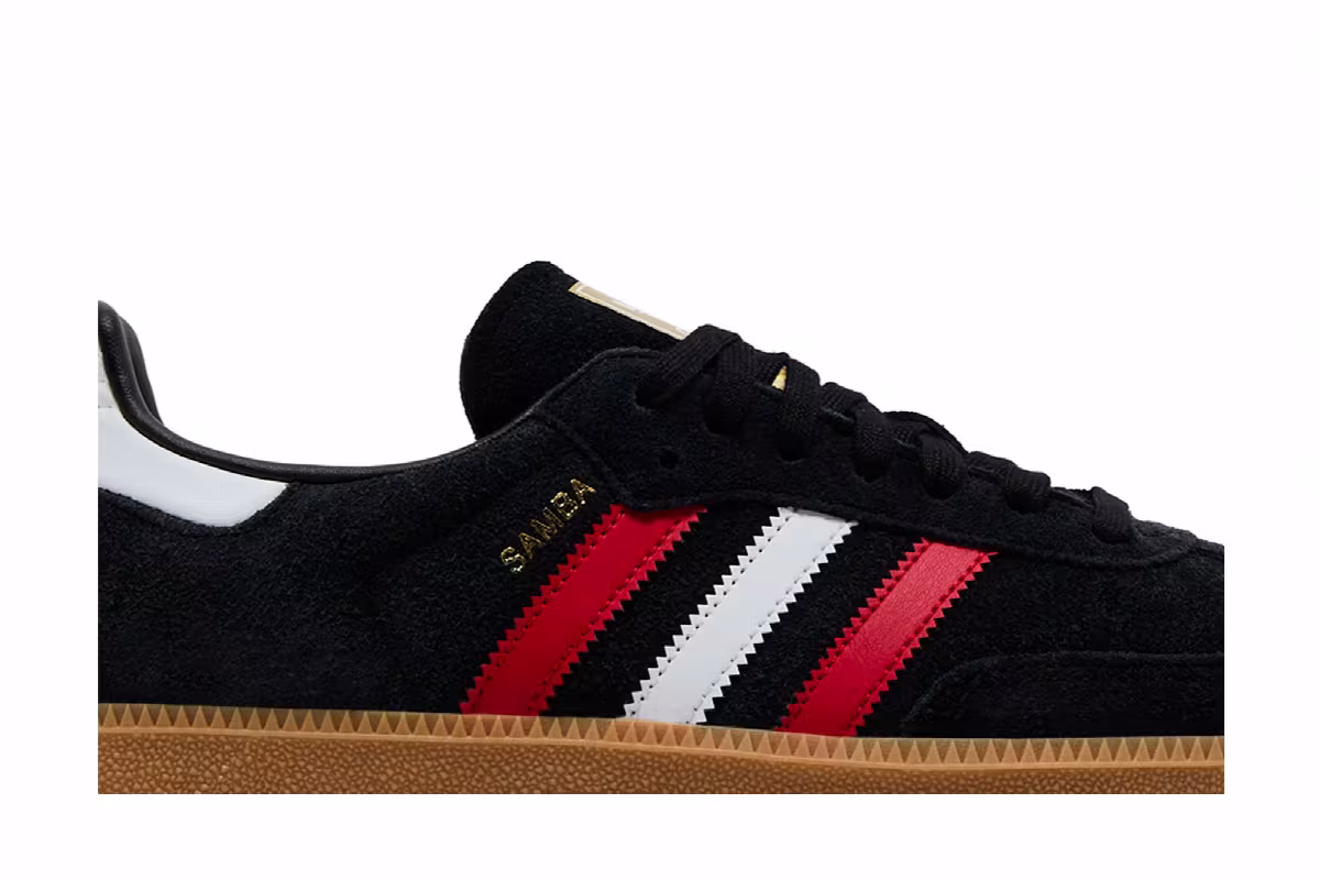 adidas Samba OG Black White Scarlet, view 3