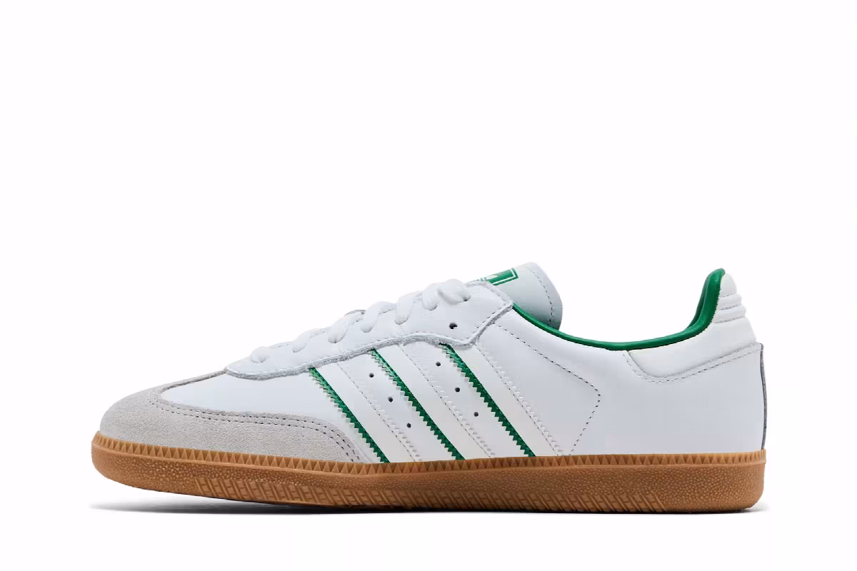adidas Samba OG Cloud White Green, view 4