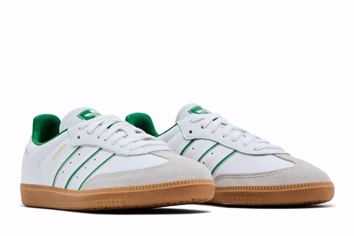 adidas Samba OG Cloud White Green, view 9