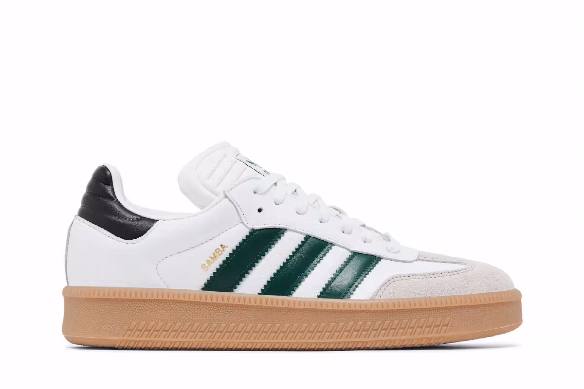 adidas Samba XLG White Collegiate Green Gum, view 2