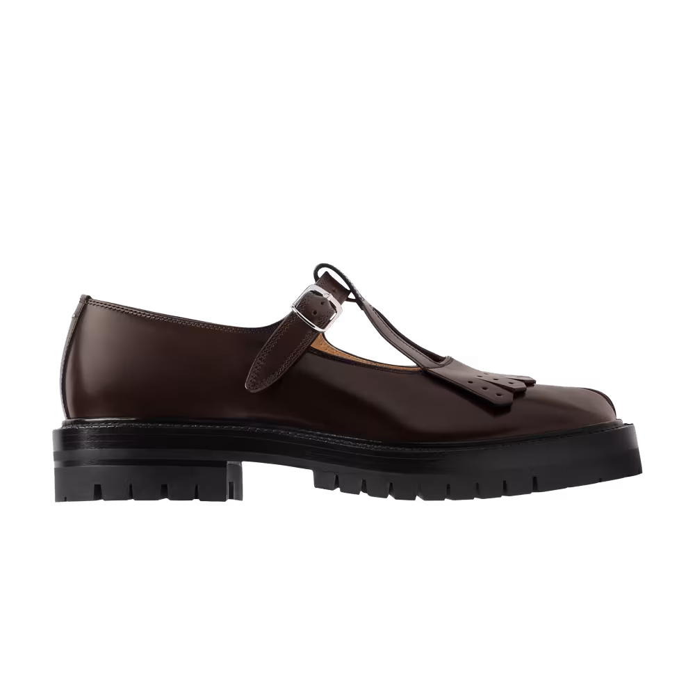 Maison Margiela Women's Tabi County Mary Jane Loafer Dark Forest