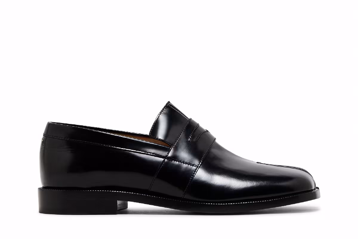Maison Margiela Women's Tabi Penny Loafers Black, view 2