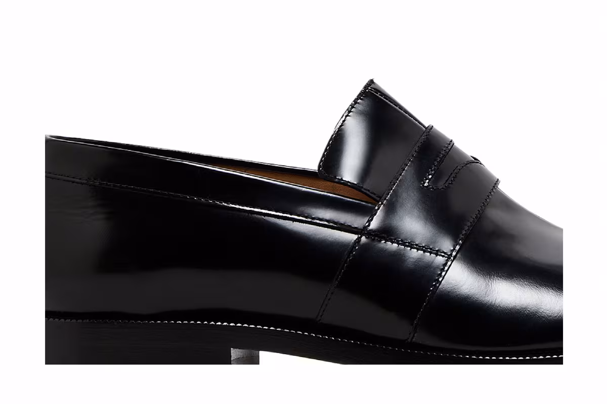 Maison Margiela Women's Tabi Penny Loafers Black, view 3