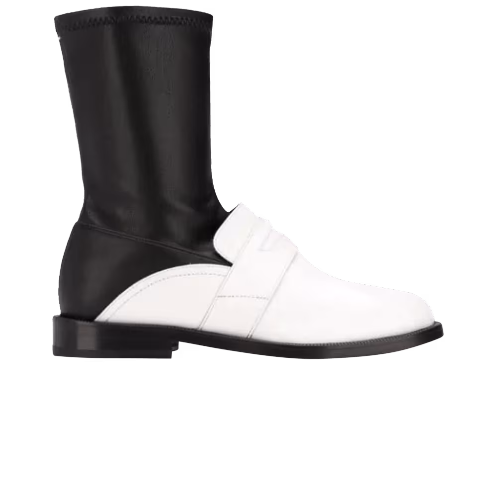 Maison Margiela Women's Tabi Penny Bar Boot White Black
