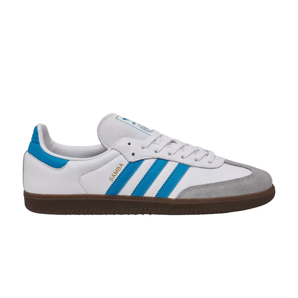 Adidas Samba OG White Shock Cyan Gum