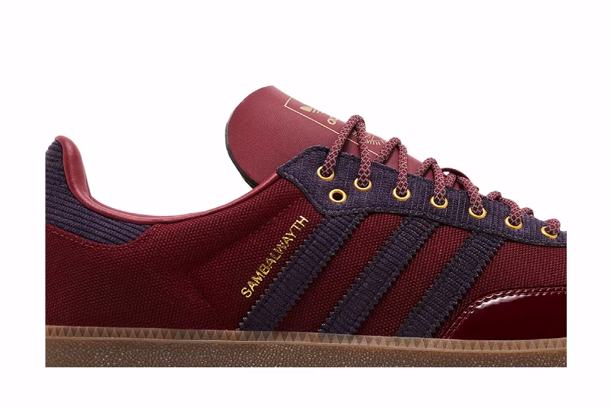 ALWAYTH x adidas Samba College Burgundy, view 3