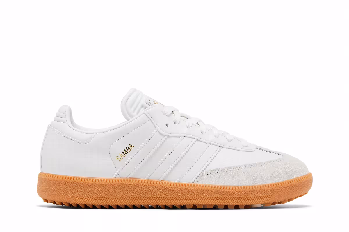 adidas Samba Spikeless Golf Crystal White Gum, view 2