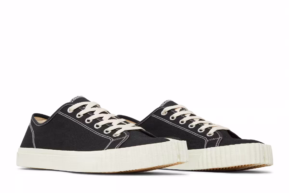 Maison Margiela Women's Tabi Canvas Low Bianchetto, view 9