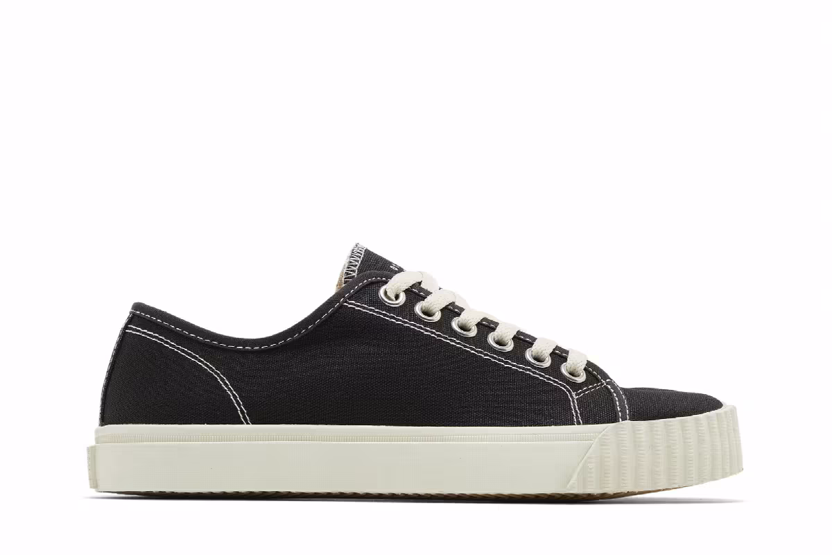 Maison Margiela Women's Tabi Low Black White, view 2