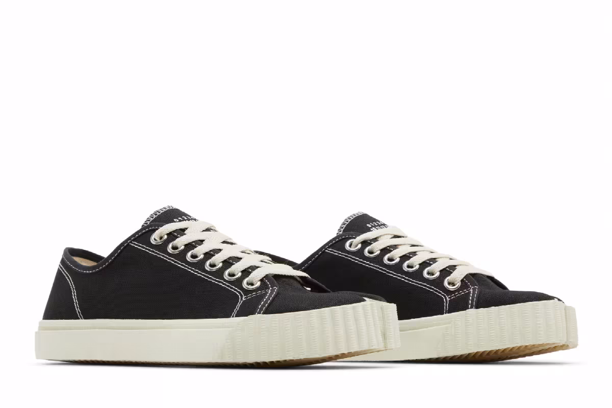 Maison Margiela Women's Tabi Low Black White, view 9