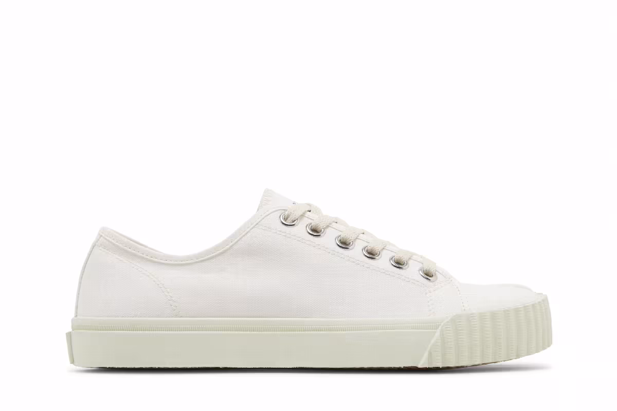 Maison Margiela Women's Tabi Canvas Low White, view 2