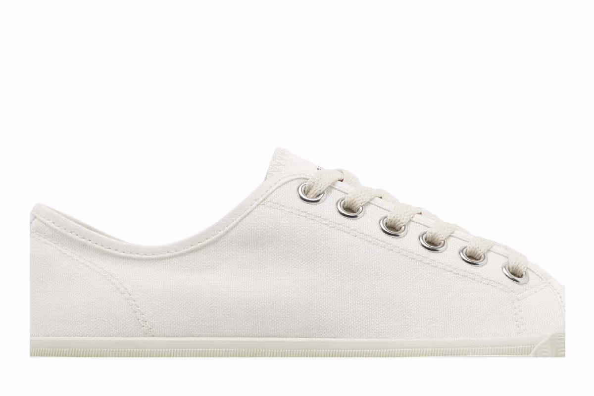 Maison Margiela Women's Tabi Canvas Low White, view 3
