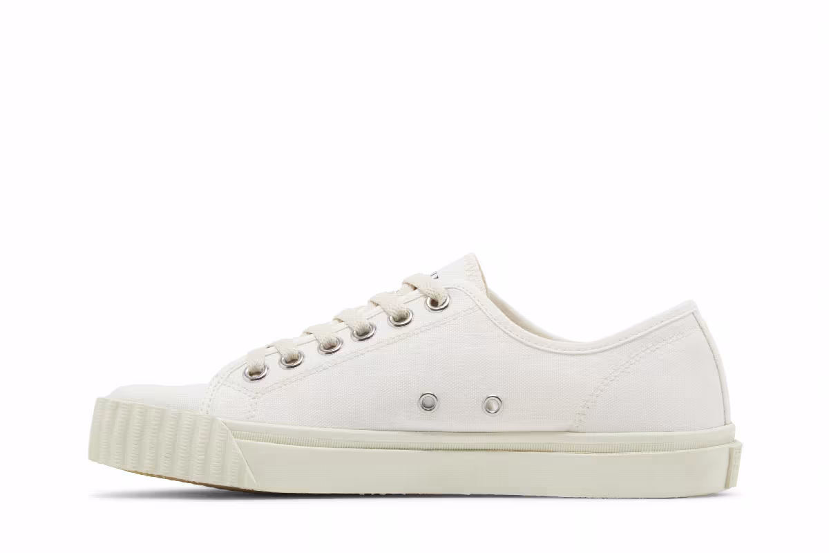 Maison Margiela Women's Tabi Canvas Low White, view 4