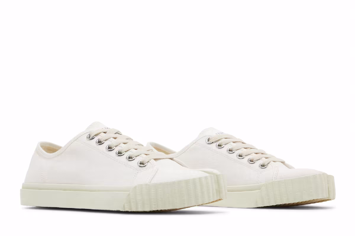 Maison Margiela Women's Tabi Canvas Low White, view 9
