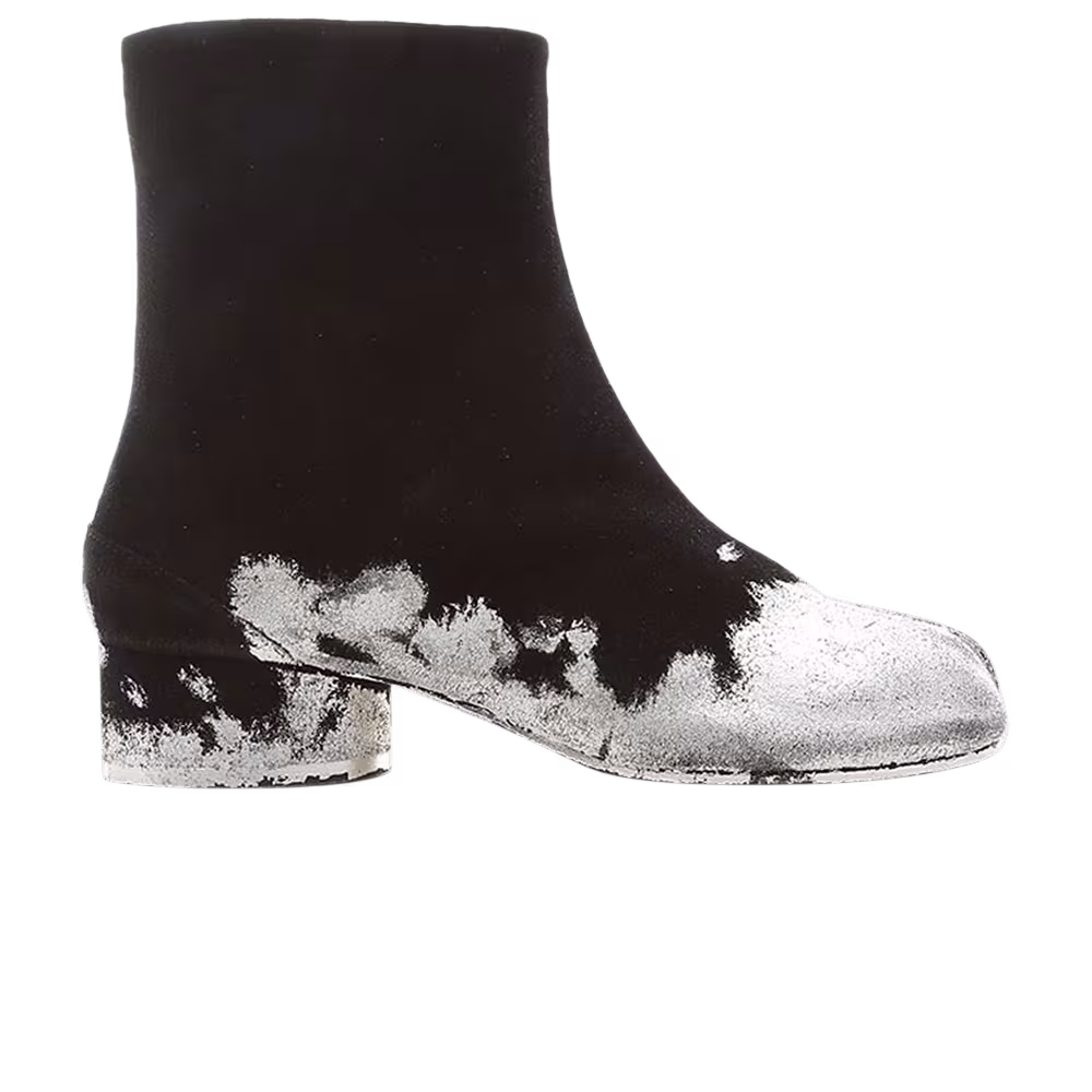 Maison Margiela Women's Tabi Boot Painted - Black Silver